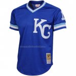 Maglia Baseball Uomo Kansas City Royals Bo Jackson Mitchell & Ness 1989 Autentico Cooperstown Collection Batting Mesh Practice Blu
