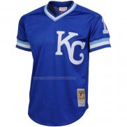 Maglia Baseball Uomo Kansas City Royals Bo Jackson Mitchell & Ness 1989 Autentico Cooperstown Collection Batting Mesh Practice Blu