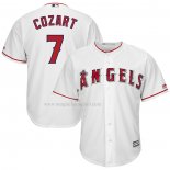 Maglia Baseball Uomo Los Angeles Angels Zack Cozart Majestic Home Cool Base Bianco