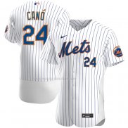 Maglia Baseball Uomo New York Mets Robinson Cano Home Autentico Bianco