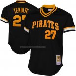 Maglia Baseball Uomo Pittsburgh Pirates Kent Tekulve Mitchell & Ness 1982 Cooperstown Collection Autentico Practice Nero