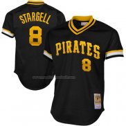 Maglia Baseball Uomo Pittsburgh Pirates Willie Stargell Mitchell & Ness 1982 Autentico Cooperstown Collection Mesh Batting Practice Nero