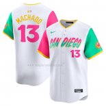 Maglia Baseball Uomo San Diego Padres Manny Machado City Connect Limited Bianco