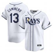 Maglia Baseball Uomo Tampa Bay Rays Junior Caminero Home Limited Bianco