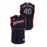 Maglia Baseball Bambino All Star 2019 Chicago Cubs Willson Contreras Player National League Blu