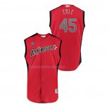 Maglia Baseball Bambino All Star 2019 Houston Astros Gerrit Cole Player American League Rosso