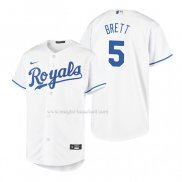 Maglia Baseball Bambino Kansas City Royals George Brett Replica Home Bianco
