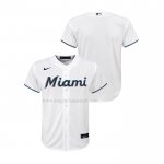 Maglia Baseball Bambino Miami Marlins Replica Home Bianco