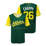 Maglia Baseball Bambino Oakland Athletics Matt Chapman 2018 Llws Players Weekend Chappy Green