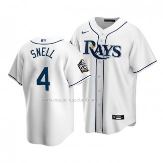 Maglia Baseball Bambino Tampa Bay Rays Blake Snell Home Replica 2020 Bianco