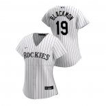 Maglia Baseball Donna Colorado Rockies Charlie Blackmon Replica Home 2020 Bianco