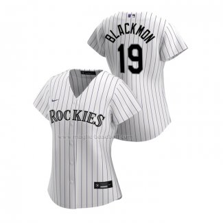Maglia Baseball Donna Colorado Rockies Charlie Blackmon Replica Home 2020 Bianco