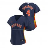 Maglia Baseball Donna Houston Astros George Springer Replica Alternato 2020 Blu