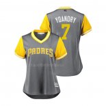 Maglia Baseball Donna San Diego Padres Manuel Margot 2018 Llws Players Weekend Yoandry Grigio