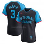 Maglia Baseball Uomo All Star 2024 Bryce Harper National League Elite Blu