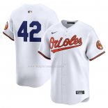 Maglia Baseball Uomo Baltimore Orioles 2024 Jackie Robinson Day Home Limited Bianco