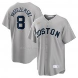 Maglia Baseball Uomo Boston Red Sox Carl Yastrzemski Road Cooperstown Collection Grigio