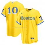 Maglia Baseball Uomo Boston Red Sox Trevor Story City Connect Replica Oro