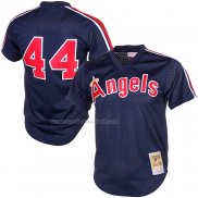 Maglia Baseball Uomo California Angels Reggie Jackson Mitchell & Ness Cooperstown Mesh Batting Practice Blu