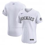 Maglia Baseball Uomo Colorado Rockies Home Elite Bianco