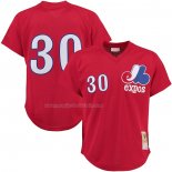 Maglia Baseball Uomo Montreal Expos Tim Raines Mitchell & Ness Batting Practice Rosso