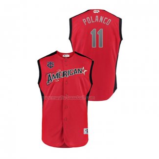 Maglia Baseball Bambino All Star 2019 Minnesota Twins Jorge Polanco Player American League Rosso