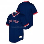 Maglia Baseball Bambino Boston Red Sox Cooperstown Collection Mesh Wordmark V-neck Blu