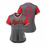 Maglia Baseball Donna Cincinnati Reds Jackson Stephens 2018 Llws Players Weekend Jacko Grigio