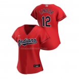 Maglia Baseball Donna Cleveland Guardians Francisco Lindor Replica Alternato 2020 Rosso