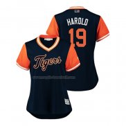 Maglia Baseball Donna Detroit Tigers Louis Coleman 2018 Llws Players Weekend Harold Blu