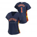 Maglia Baseball Donna Houston Astros Carlos Correa Replica Alternato 2020 Blu