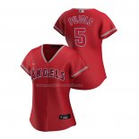 Maglia Baseball Donna Los Angeles Angels Albert Pujols Replica Alternato 2020 Rosso