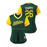 Maglia Baseball Donna Oakland Athletics Matt Chapman 2018 Llws Players Weekend Chappy Green