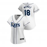 Maglia Baseball Donna Tampa Bay Rays Joey Wendle Replica Home 2020 Bianco