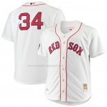 Maglia Baseball Uomo Boston Sox David Ortiz Mitchell & Ness Big & Tall Home Autentico Bianco