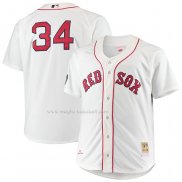 Maglia Baseball Uomo Boston Sox David Ortiz Mitchell & Ness Big & Tall Home Autentico Bianco