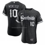 Maglia Baseball Uomo Chicago White Sox Yoan Moncada 2021 City Connect Autentico Nero