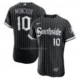 Maglia Baseball Uomo Chicago White Sox Yoan Moncada 2021 City Connect Autentico Nero
