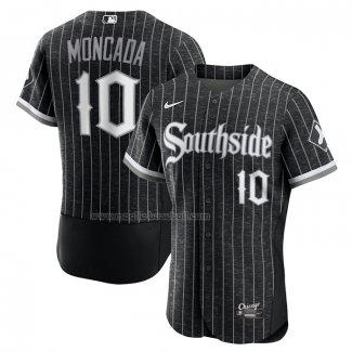 Maglia Baseball Uomo Chicago White Sox Yoan Moncada 2021 City Connect Autentico Nero