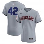 Maglia Baseball Uomo Cleveland Guardians Road 2024 Jackie Robinson Day Elite Grigio