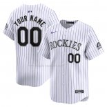 Maglia Baseball Uomo Colorado Rockies Home Limited Personalizzate Bianco