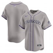 Maglia Baseball Uomo Colorado Rockies Road Limited Grigio