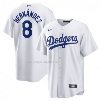 Maglia Baseball Uomo Los Angeles Dodgers Enrique Hernandez Home Replica Bianco