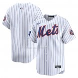 Maglia Baseball Uomo New York Mets 2024 World Tour London Series Home Limited Bianco