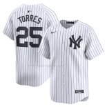 Maglia Baseball Uomo New York Yankees Gleyber Torres Home Limited Bianco