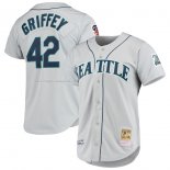 Maglia Baseball Uomo Seattle Mariners Ken Griffey JR. Mitchell & Ness 20th Anniversary Cooperstown Collection Autentico Grigio