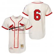 Maglia Baseball Uomo St. Louis Cardinals Stan Musial Mitchell & Ness Autentico Crema