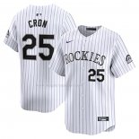 Maglia Baseball Uomo Colorado Rockies Cj Cron Home Giocatore Bianco