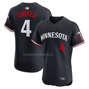 Maglia Baseball Uomo Minnesota Twins Carlos Correa Alternato Elite Nero
