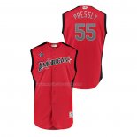 Maglia Baseball Bambino All Star 2019 Houston Astros Ryan Pressly Player American League Rosso